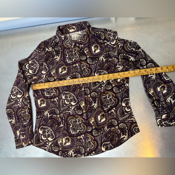 90s vintage Rich Paisley Patterned Shirt - Picture 5 of 11